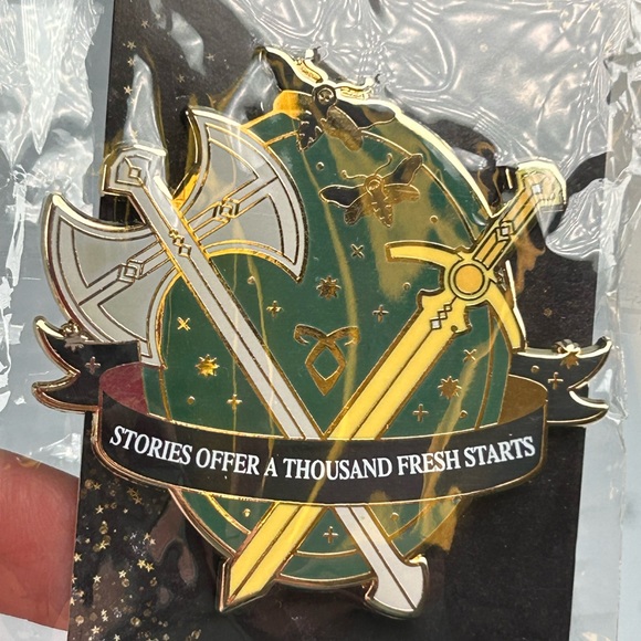 New Enamel Pin Dream Co Stories Offer a Thousand Fresh Starts Ax + Sword - Picture 2 of 2